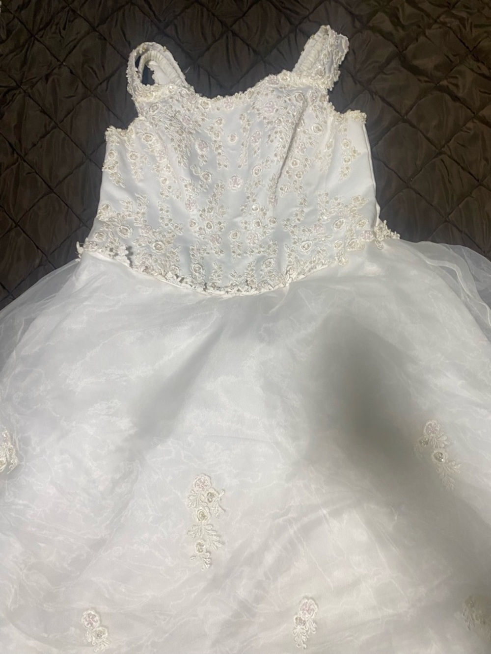 David’s Bridal size 22w White Embroidered wedding Dress